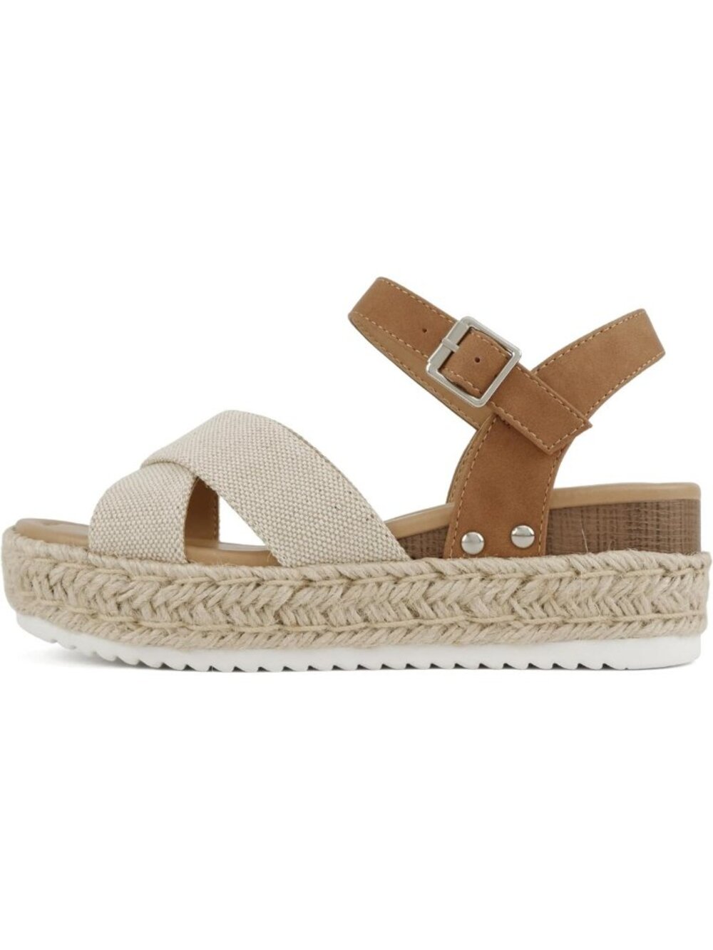 Stylish Women's Crisscross Platform Espadrille Wedge Sandals with Adjustable